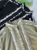 Damskie bluzki w stylu etnicznym kobiety pojedyncze piersi haft haftowy stojak kwiatowy bawełniane panie 2023 Bluzka jesienna 2 kolory