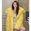 Women's Jackets Loose And Thick Dragon Fruit Color Fried Street Fashion Winter Long Coat Tide247S