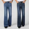 Jeans da uomo Pantaloni svasati casual in tinta unita Moda Streetwear Pantaloni a gamba larga Tasche larghe Boot Cut Punk Plus Size249O
