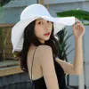 HT3062 Fashion Big Large Wide Brim Hat Solid Plain Floppy Beach Sun Hat Packable Summer Hats for Women Lady Straw Hat Beach Cap 22300g