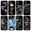 Skull Ghost Lover Fundas de TPU suaves para Iphone 15 Plus 14 Pro Max 13 12 11 XR XS X 8 7 6 Happy Halloween Print Fire Black Fashion Mobile Smart Phone Contraportada Piel