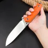 H1085 Outdoor Survival Straight Knife DC53 Satin/Titanium Coated Blade Full Tang G10 Handle Fixed Blade Knives with Kydex