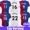 Мужские футбольные майки Zaha Eze 2023 24 J. Ayew Edouard Andersen Schlupp Mateta Mcarthur Olise Домашние футбольные майки _Джерси