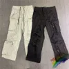 Riktig bild multi pocket casts pants män kvinnor unisex mode joggar dragstring trosbyxor byxor283t