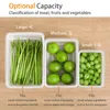Förvaringsflaskor plast kök kylskåp arrangör stor kapacitet mat bevarande låda grönsaksfrukt hålla färsk dränering crisper behållare
