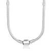 Collier en argent Sterling 925 pour femmes, fermoir boule de homard, chaîne serpent lisse, cadeau de mariage, bijoux européens 298I