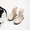 Botas meninas brilhantes 2023 inverno moda criança tornozelo quente pu versátil casual elegante cor sólida crianças bonito princesa passarela