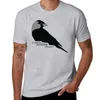 Polos masculinos Cornish Jackdaw Project - Camiseta com logotipo gráfico Camisetas com estampa animal para meninos com gráficos ajustados para homens