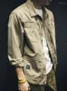 Vestes pour hommes Vintage Cargo Denim Veste Lavée Lâche Casual Coton À Manches Longues Hommes Printemps Automne Chemise Manteau