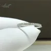 Solitaire Ring InBeaut Classic 925 Silver utmärkt klipp 02 CT Pass Diamond Test D Color Wedding Band för kvinnor Fina smycken 231007