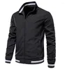 Männer Jacken Casual Jacke Frühling Herbst Sport Einfarbig Männer Baseball Mode Blau Schwarz Mantel Chaquetas Hombre