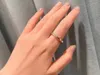 Solitaire Ring Hoge Kwaliteit 2023 Trend Merk Luxe Sieraden Ringen Voor Vrouwen Klassiekers Geometrisch Zirkoon Slot 925 Sliver Verjaardagscadeaus 231007