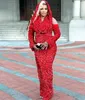 2023 أكتوبر ASO EBI GHEATH RED PROM DUSL SENSEDENT LACE Asevial ​​Party Second Sectree Onvisply Condress Dresses Robe de Soiree ZJ334