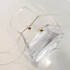 Pendentif Colliers Corée Collier de coeur en acier inoxydable exquis poli minimaliste 18 carats plaqué or bijoux imperméables