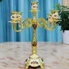 شموع شموع طويلة الذهب الزفاف مركزية مركزية Candelabra قطع Menorah Baul