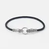 Echtes Leder Halsband Halskette Drachenhalsband Halsband mit schwarzem geflochtenem Leder 13 -17 2296