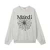 Mardi Mercredi Classic Daisy Flower Print Lorouse Top Top Top Gold High Sier Soly Style Sweater