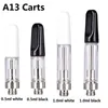 High Quality A13 Glass Atomizer 510 Thread 1.8mm 2.0mm Oil Hole Vape Tank Vape Cartridges Bulb Pyrex Fat Glass Cartridge Empty Vape Metal Ceramc Coils Ceramc Mouthpiece