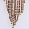 Chokers ZA Luxury Crystal Rhinestones Tassel Long Necklace Women Fashion Statement Large Collar Maxi Choker Necklace Jewelry 231007