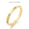 Solitaire Ring Round Cut D Color VVS1 18K Yellow Gold Plated Engagement Wedding Band Lab Grown Diamond for Women 231007