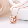 Necklace Messis Designer Luxury Fashion Women 925 Silver Able Roller Necklace With Diamond Inlaid Small Barbarian Waist Collarbone Chain Rose Gold