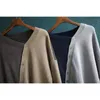 Женские свитера, асимметричный лоскутный вязаный женский свитер, кардиган, зимний винтаж 2023, v-образный вырез, свободная повседневная женская верхняя одежда, пальто, топы