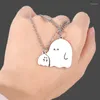 Pendant Necklaces Lover Cute Cartoon Ghost Huging Friendship Couple Fashion Friend Lovely Men Women Jewelry Gift