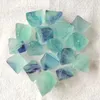 Decorative Figurines Natural Fluorite Crystal Octahedron Original Stone Sample Mineral Healing Blue Gem Aquarium Home DecorCollect STORE