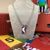 Hoge kwaliteit Frans design basketbal Zirkoon hanger ketting heren- en damesmode straat hiphop Necklace2535