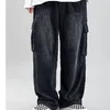 Printemps hommes décontracté velours côtelé Cargo pantalon hommes pantalons coupe ample salopette pantalon avec poches hommes Hip Hop pantalon grande taille M-2XL244r