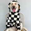 Odzież dla psów 50 kg zima duże bluzy sweter polar Labrador Golden Retriever Checkerboard Pet Ubrania