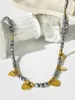 Choker Peri'sbox Free Tarnish Stainless Steel Mix Gold Silver Plated Heart Charm Facted Beads Necklace Women Delicate Jewelry