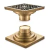 Other Bath & Toilet Supplies Euro Floor Drains Antique Brass Shower Drain Bathroom Deodorant Square Strainer Cover Grate Waste Use2367