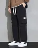 Men's Pants Cargo PPants For Men Baggy Black Casual Joggers Slim Fit Work Flexible Embroidery Athletic Loose Straight Sweatpants