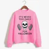 Sweats à capuche pour hommes Il n'est jamais trop tôt pour Halloween Pulls Skeleton Gothic Streetwear Y2K Top Harajuku Survêtement Hommes Sweat-shirt surdimensionné