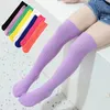 Chaussettes pour enfants enfants genou haut bébé barbe à papa couleur bas longues jambières mignon pour fille 312Y enfants vêtements 231007