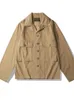 Kurtki męskie jesienne amerykańskie retro m43 US Army HBT Mundur Jacket Fashion Bawełniane obmyte wielopokrętnie zwykłe płaszcz koszuli towarowej