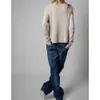 23AW zadig voltaire pull Femme Créateur De Mode Classique Sweat Nouveau Zadig Top amour suspendu laine motif lettre col rond pull Zadig Voltaire