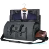 Bolsas de lona Azul Multifunción Hombres Traje Almacenamiento Bolsa de viaje Gran capacidad Equipaje Bolso Masculino Zapatos impermeables Bolsillo