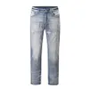 Lochgerissene, gewaschene Herrenjeans, Denim-Hose, gerade, übergroße Baggy-Streetwear-Jeans, Hose, 245 g