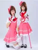 Nowa anime dziewczęta różowa karta Baktor Sakura Kinomoto Sakura Princess Sukienka Cosplay Come Lolita sukienka dla dzieci impreza urocza sukienka L2207153892967