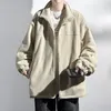 メンズジャケット秋のめちゃくちゃフリースソフトコートセーターパーカールーズタートルネックウォームジャケット韓国ファッションソリッド特大の男性5xl