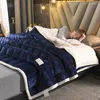 Одеяла, толстое флисовое мягкое, очень теплое зимнее одеяло, шерстяное одеяло для дома, спальни, двойное постельное белье, большой диван для взрослых