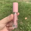 Frascos de armazenamento 50pcs logotipo personalizado 1ml mini plástico cosmético vazio lip gloss ouro tubo preto recipiente em estoque rótulo privado