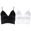 Camisoles tanques feminino cinta sólida sexy bikini colheita topos tanque roupa interior bralette fio bra259q