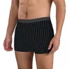 Underpants Men's Blue Stripes Underwear Boxer Shorts Panties Homme Polyester