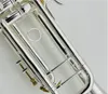 YTR-8335GS av hög kvalitet BB Trumpet BB Tune Sliver Plated Professional mässingsinstrument med tillbehör Fell gratis frakt