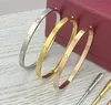 Diamond 4mm Gold Plated High Quality Bangle Classic Fashion Lover Armband för Womengirl Wedding Mother 'Day Jewel Women Gifts