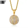 Hip Hop Iced Out Bling Basketball Stainess Steel Necklaces & Pendants For Men Jewelry Charm With Chains192W