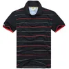 Nowa moda męska kołnierz haftowa polo polo Stripe Men T-shirtsmale krótkie topy bawełniane boy sportowe 342J